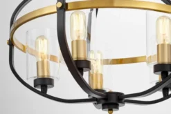 Arrediorg Lampadario a sospensione di metallo in colore con ottone MONTEREY W5