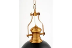 Arrediorg Lampadario a sospensione in stile industriale ETTORE e Ottone