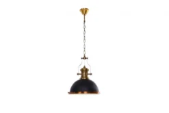 Arrediorg Lampadario a sospensione in stile industriale ETTORE e Ottone