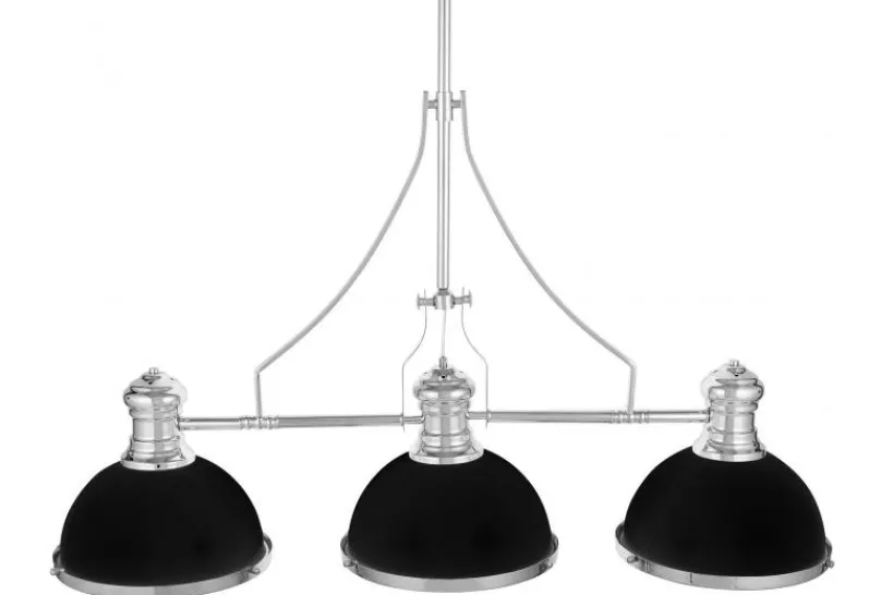 Arrediorg Lampadario a sospensione in stile industriale 3 luci e cromato ETTORE W3