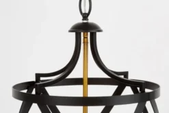 Arrediorg Lampadario a sospensione metallo e ottone a gabbia ASTILA W3