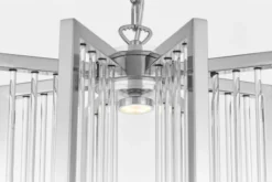 Arrediorg Lampadario a sospensione moderno di metallo cromato MANHATTAN W8