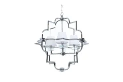 Arrediorg Lampadario a sospensione moderno in metallo cromato con paralume BALTIMORE W4