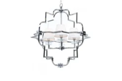 Arrediorg Lampadario a sospensione moderno in metallo cromato con paralume BALTIMORE W4