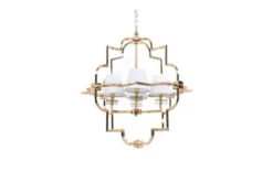 Arrediorg Lampadario a sospensione moderno in metallo colore oro con paralume BALTIMORE W4
