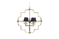 Arrediorg Lampadario a sospensione moderno in metallo colore oro con paralume BALTIMORE W4