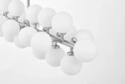 Arrediorg Lampadario a sospensione palle bianche ramo cromato PETRICA W24