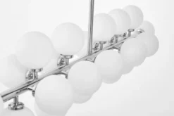 Arrediorg Lampadario a sospensione palle bianche ramo cromato PETRICA W24