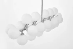 Arrediorg Lampadario a sospensione palle bianche ramo cromato PETRICA W24