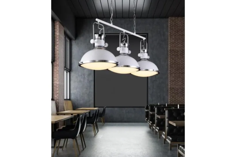 Arrediorg Lampadario a sospensione stile industriale vintage BATORE W3