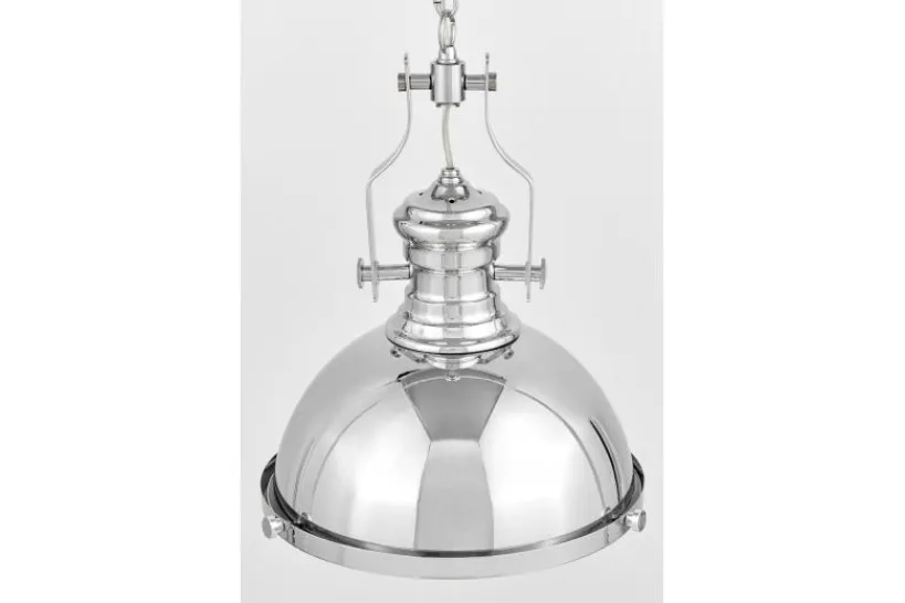 Arrediorg Lampadario a sospensione stile industriale Ettore Cromato