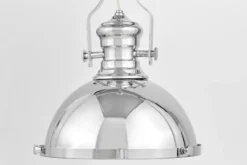 Arrediorg Lampadario a sospensione stile industriale Ettore Cromato