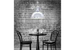 Arrediorg Lampadario a sospensione stile industriale Ettore Cromato