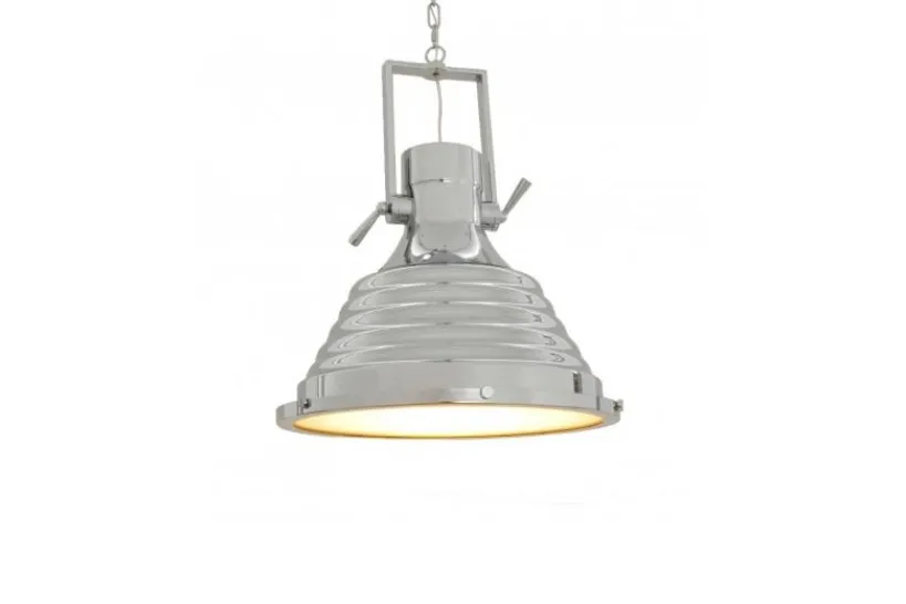 Arrediorg Lampadario a sospensione stile industriale Braggi Big Cromato