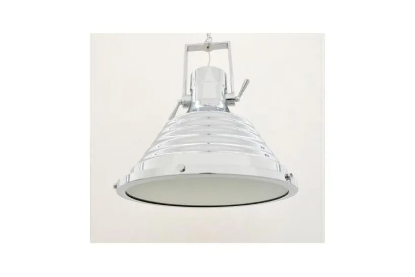 Arrediorg Lampadario a sospensione stile industriale Braggi Big Cromato