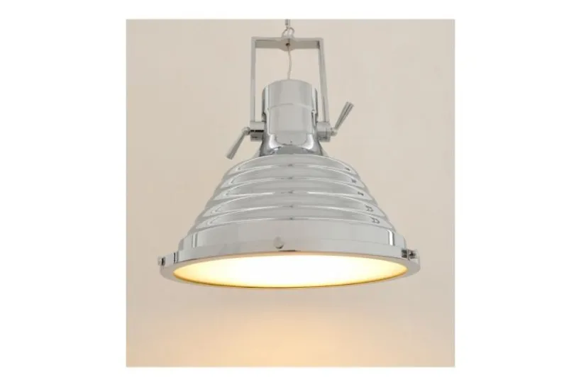 Arrediorg Lampadario a sospensione stile industriale Braggi Big Cromato