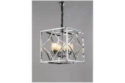 Arrediorg Lampadario a sospensione stile industriale vintage in gabbia di metallo colore QUADRATO