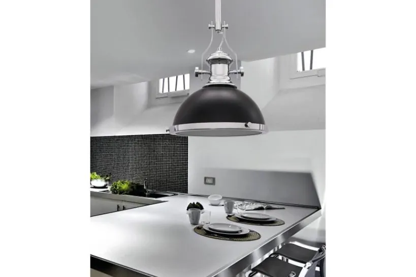 Arrediorg Lampadario a sospensione stile industriale ETTORE