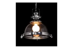 Arrediorg Lampadario a sospensione stile industriale Falco Cromato