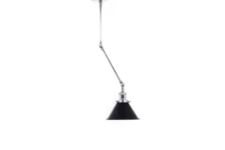 Arrediorg Lampadario a sospensione stile industriale cromo con DERI W2