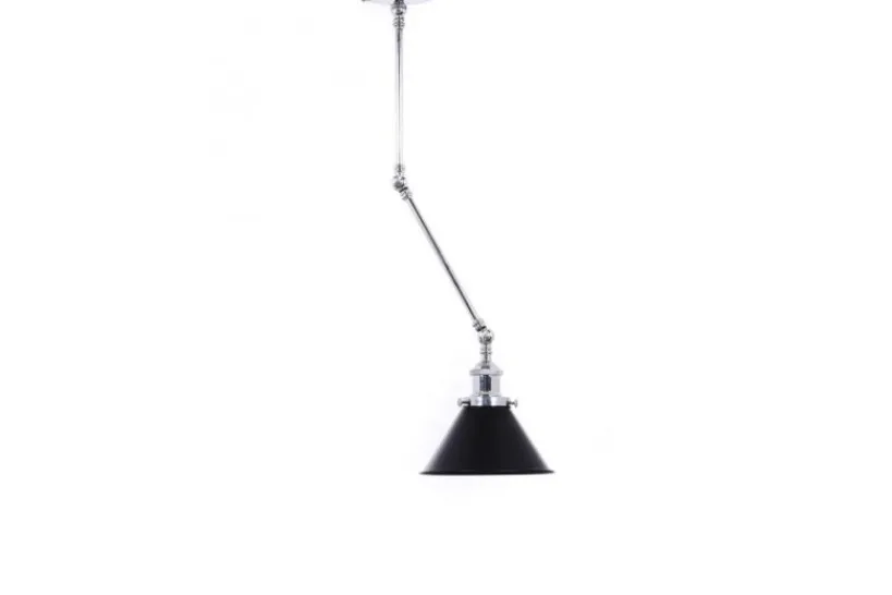 Arrediorg Lampadario a sospensione stile industriale cromo con DERI W2