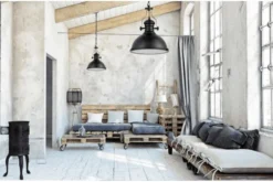 Arrediorg Lampadario a sospensione stile industriale Eligio Big W3