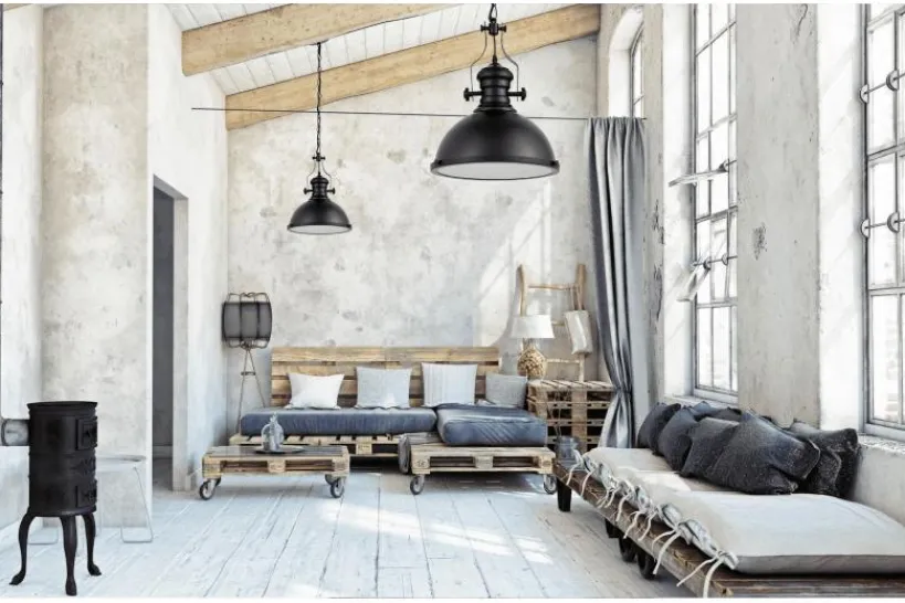 Arrediorg Lampadario a sospensione stile industriale Eligio Big W3