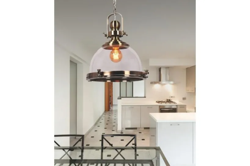 Arrediorg Lampadario a sospensione stile industriale Falco