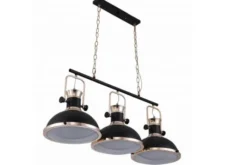 Arrediorg Lampadario a sospensione stile industriale vintage BATORE W3
