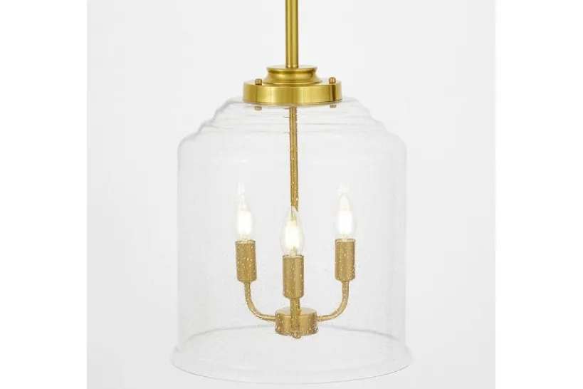 Arrediorg Lampadario a sospensione vetro a bollicine e RALTON W3