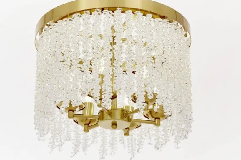 Arrediorg Lampadario circolare con cristalli BALMENA D40