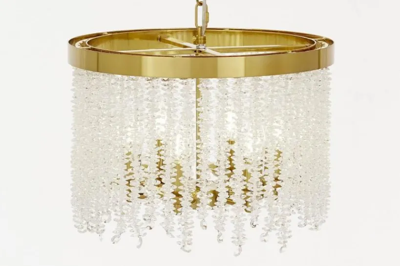 Arrediorg Lampadario circolare con cristalli BALMENA D40