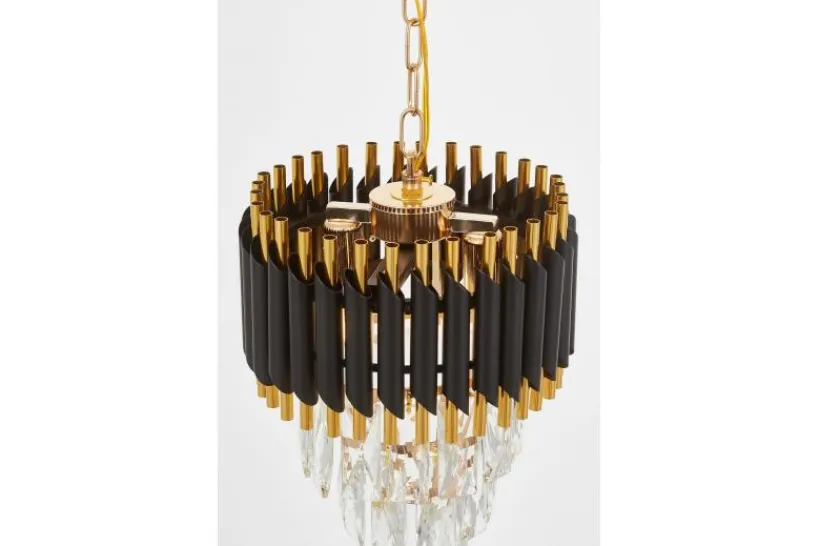 Arrediorg LAMPADARIO CLASSICO IN CRISTALLO E ORO MAZINI D25