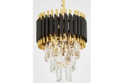 Arrediorg LAMPADARIO CLASSICO IN CRISTALLO E ORO MAZINI D25