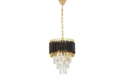 Arrediorg LAMPADARIO CLASSICO IN CRISTALLO E ORO MAZINI D25