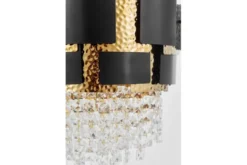 Arrediorg LAMPADARIO CLASSICO IN CRISTALLO E ORO MOLINA D40