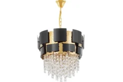 Arrediorg LAMPADARIO CLASSICO IN CRISTALLO E ORO MOLINA D40