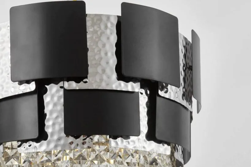 Arrediorg LAMPADARIO CLASSICO IN CRISTALLO E CROMO MOLINA D40