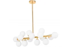 Arrediorg Lampadario con ramo 16 sfere in vetro oro caldo PETRICA W16