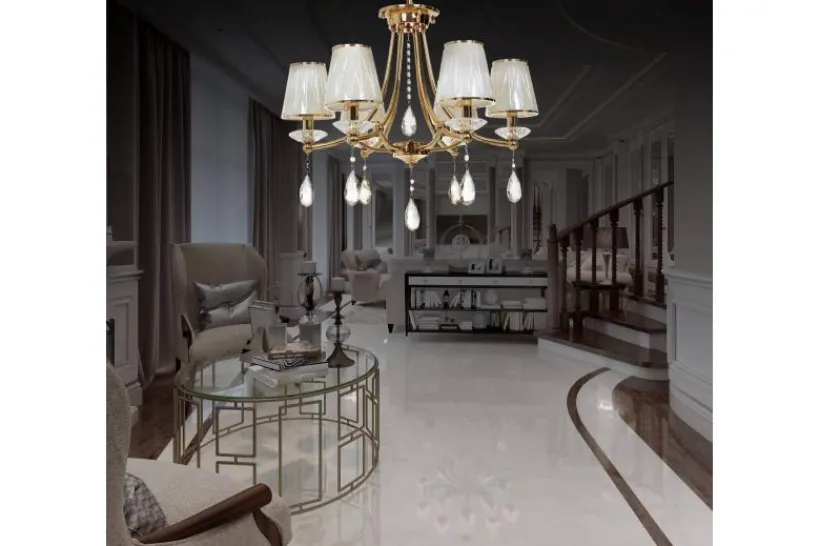 Arrediorg Lampadario di cristallo Dominni W6