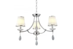 Arrediorg Lampadario di cristallo Dominni W3 Cromato