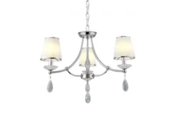 Arrediorg Lampadario di cristallo Dominni W3 Cromato