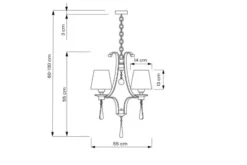 Arrediorg Lampadario di cristallo Venisia W4