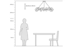 Arrediorg Lampadario di design moderno 40 luci oro caldo MARSIADA W40