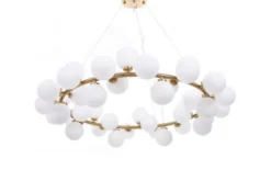 Arrediorg Lampadario di design moderno 40 luci MARSIADA W40 Ottone