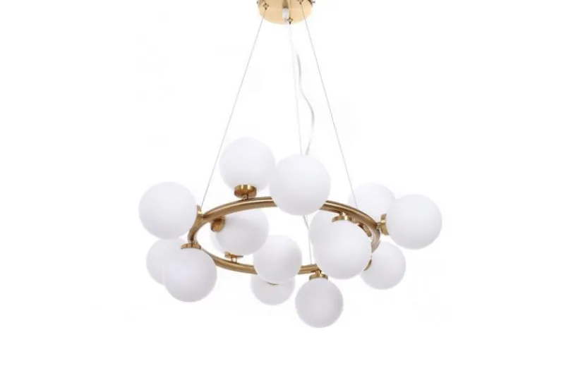 Arrediorg Lampadario di design moderno 15 luci MARSIADA W15 Ottone