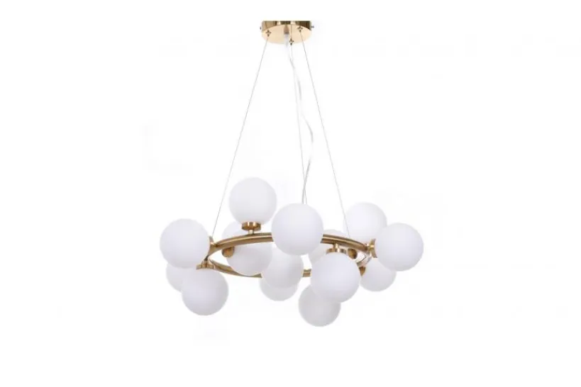 Arrediorg Lampadario di design moderno 15 luci MARSIADA W15 Ottone
