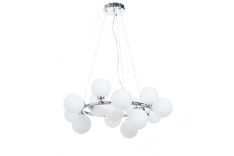 Arrediorg Lampadario di design moderno 15 luci MARSIADA W15 Cromo