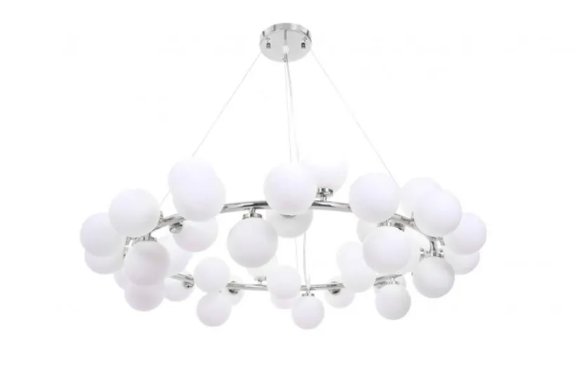 Arrediorg Lampadario di design moderno 40 luci MARSIADA W40 Cromato