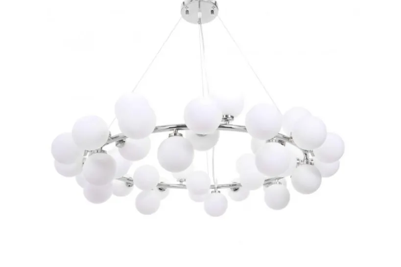 Arrediorg Lampadario di design moderno 40 luci MARSIADA W40 Cromato